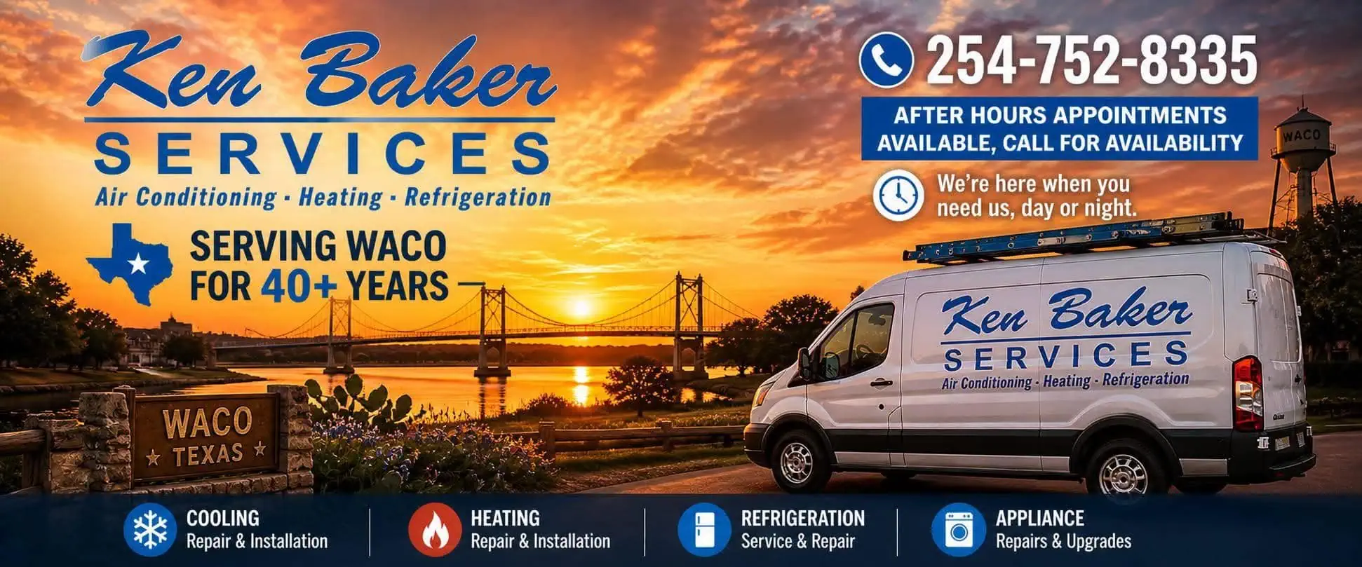 Ken Baker Services Waco & Central Texas Heating, Air Conditioning, Refrigeration, Appliance Repairs & Upgrades